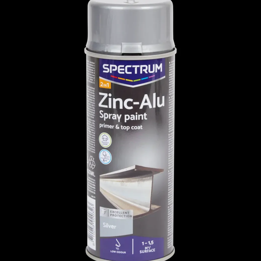 Bombe de peinture zinc-alu Spectrum Argent Silver | Action FR