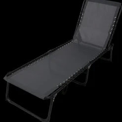 Chaise longue pliable Acier Noir | Action FR