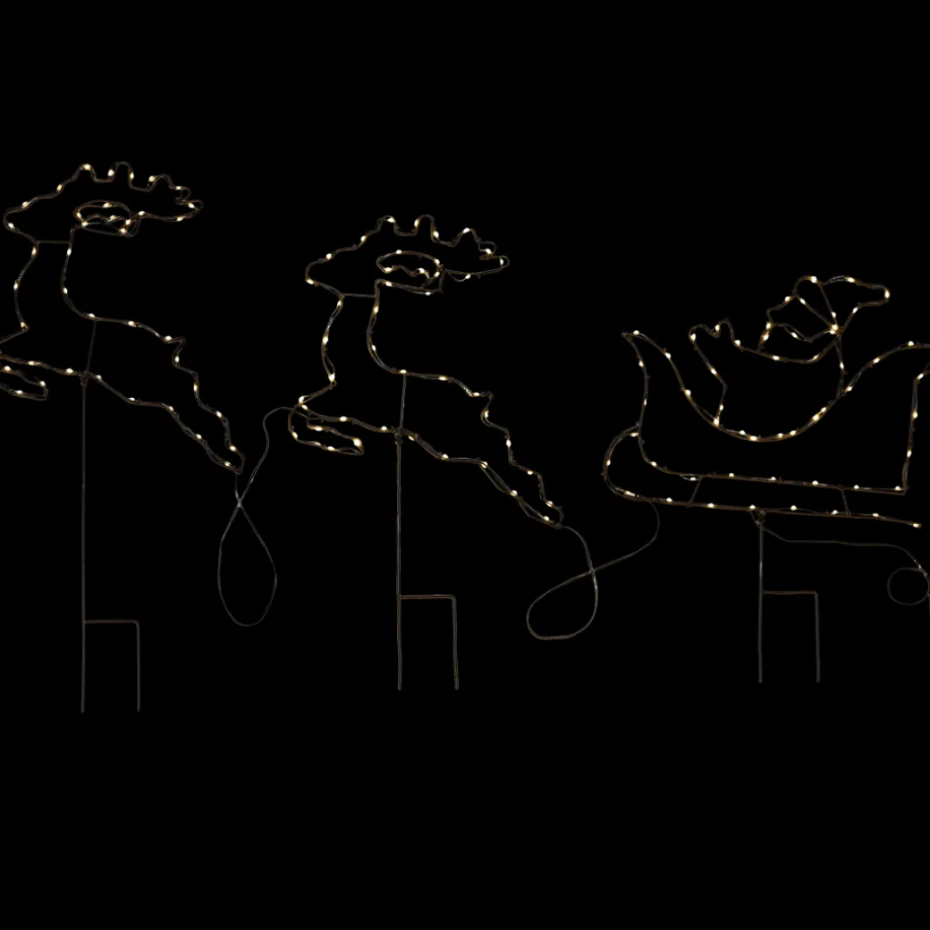 Décoration LED avec traîneau et rennes | Action FR