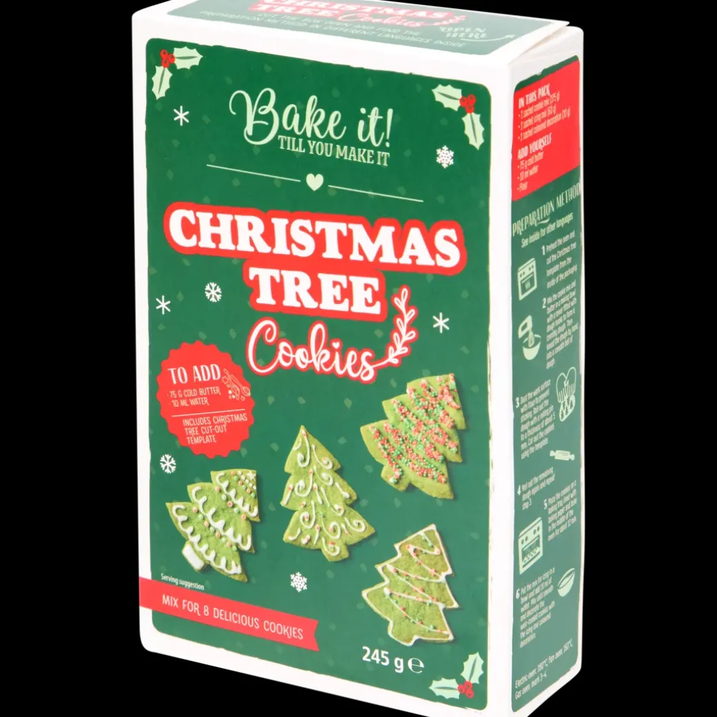Mélange pour biscuits en forme de sapins de Noël Bake it! | Action FR
