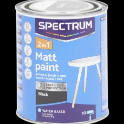 Peinture mate 2-en-1 Spectrum Noir Noir 750 ml | Action FR