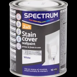 Peinture murale blanche Spectrum 2 en 1 Masque-taches Blanc | Action FR