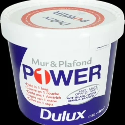 Peinture murale Dulux Power Blanc mat Blanc 8 litre | Action FR