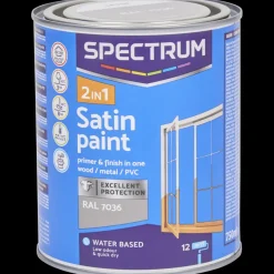 Peinture satinée 2-en-1 Spectrum RAL 7036 Gris 750 ml | Action FR