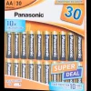 Piles alcalines Panasonic AA 30 Pièces | Action FR