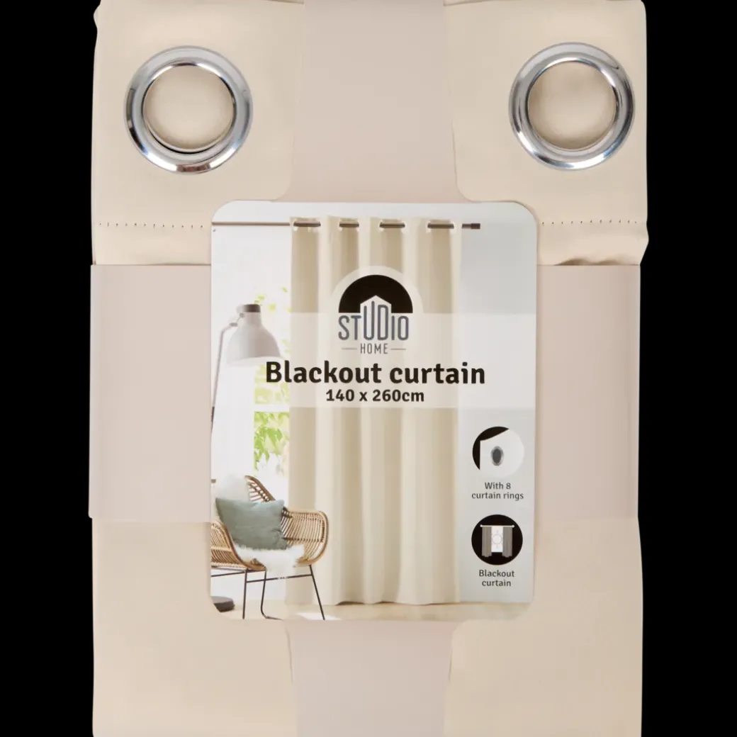 Rideau occultant prêt-à-poser Studio Home Polyester | Action FR