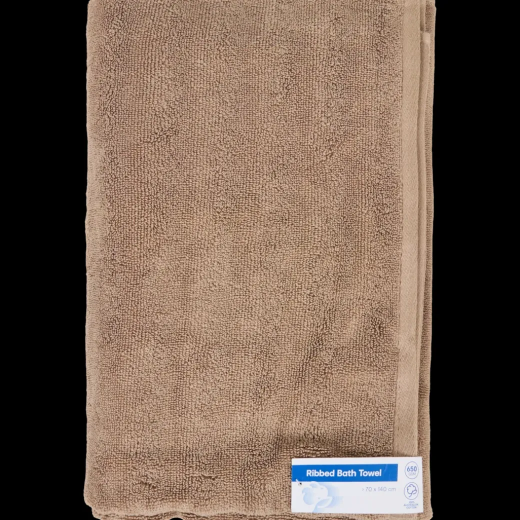 Serviette de bain côtelée 70 x 140 cm | Action FR